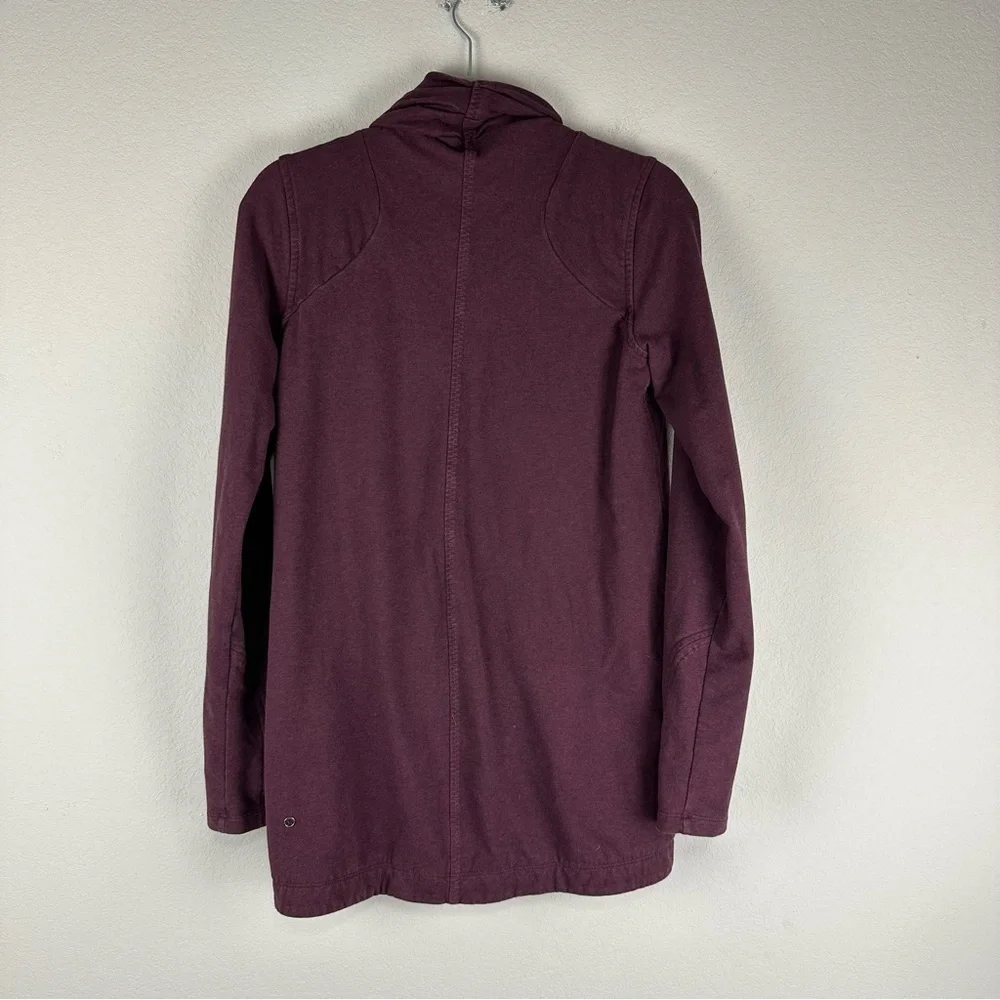Lululemon Heathered Bordeaux Drama Purple Maroon That’s A Wrap Snap Jacket 6